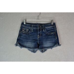 Vigoss Chelsea Heritage Fit Women's 1/2 Dark Wash Low Rise Denim Shorts